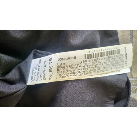 ZARA WOMENS Black Faux Leather Dress Sz S ART of WAR Vegan Party Night Out - Picture 8 of 8